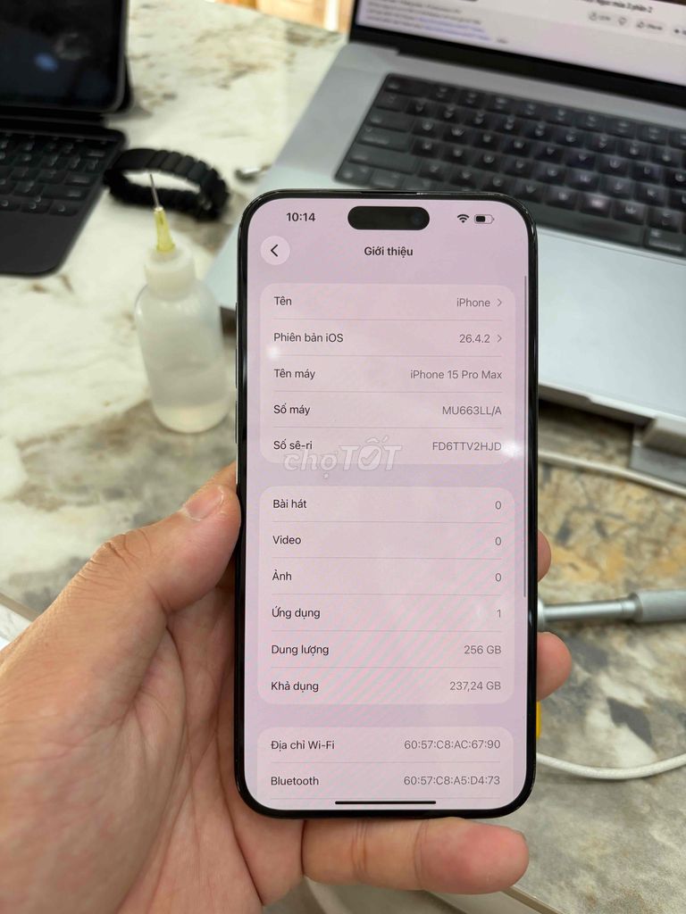 Apple iPhone 15 Pro Max 256GB Đen. Mua bán Điện thoại tại Huyện Thanh Trì Hà Nội được đăng bởi Đoàn Xuân Tùng hình 1