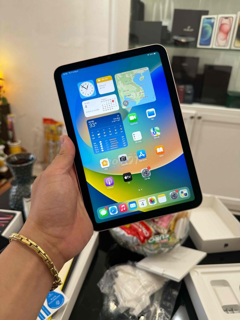 ipad mini6 64G 5G hồng like new keng