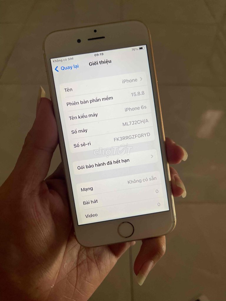 Apple iPhone 6s 64GB Vàng Nguyên zin. Mua bán Điện thoại tại Quận Ninh Kiều Cần Thơ được đăng bởi Gọi Số Trên Ảnh hình 1