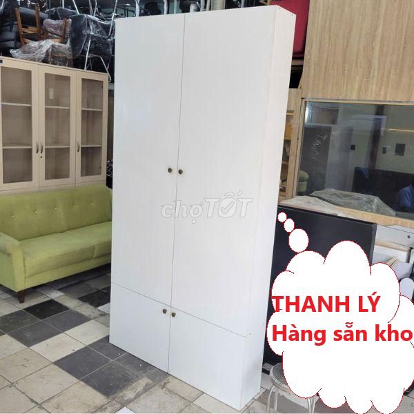 Tủ quần áo gỗ công nghiệp Trắng,tủ gỗ đựng đồ đẹp. Mua bán Tủ, kệ gia đình tại Quận 12 Tp Hồ Chí Minh được đăng bởi Thanh lý Nội thất giá sỉ hình 1