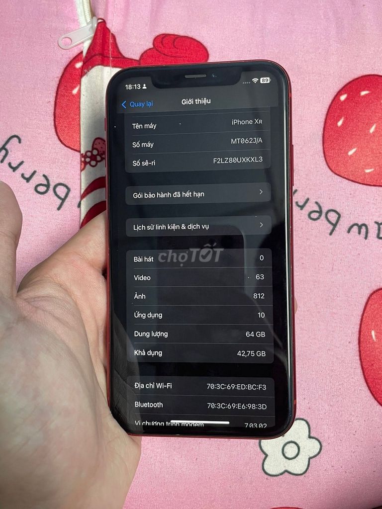 Apple iPhone XR 64GB Đỏ Đã sử dụng. Mua bán Điện thoại tại Quận 1 Tp Hồ Chí Minh được đăng bởi Hội Đồ Điện Tử hình 1