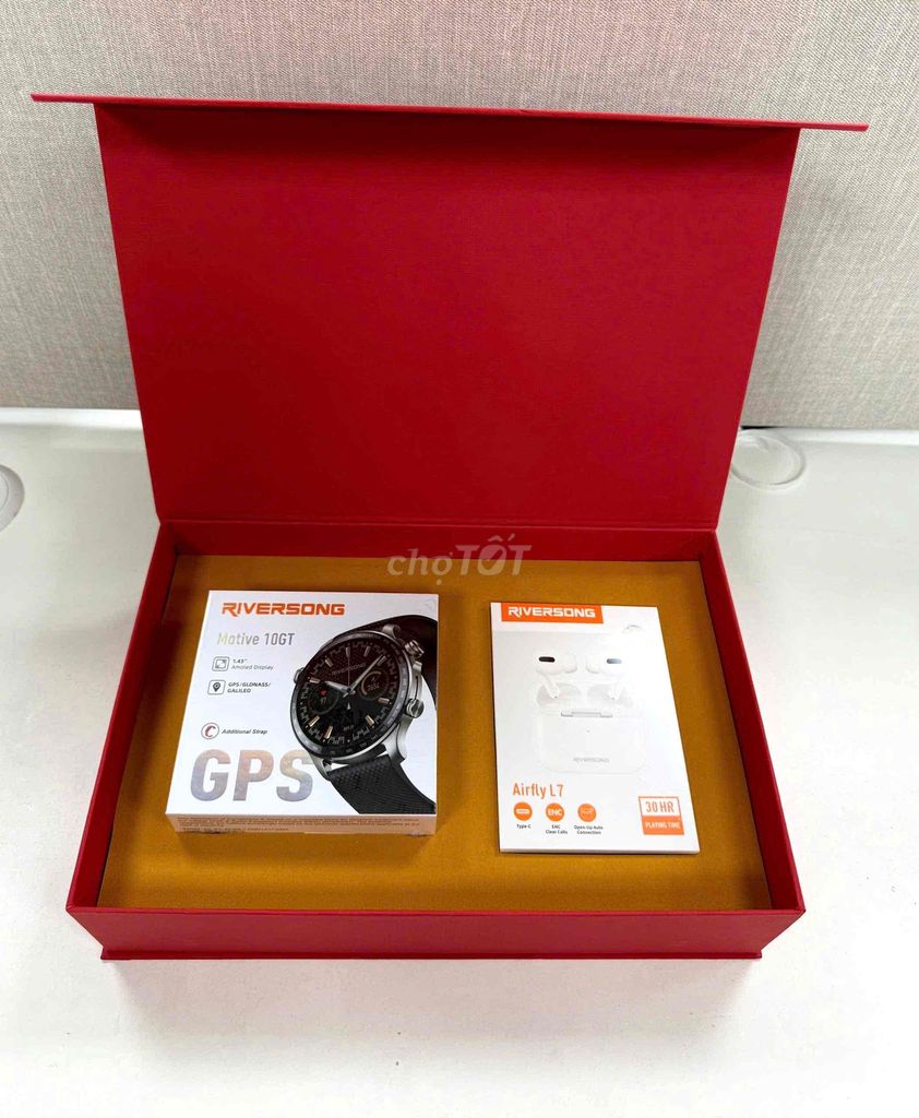 Combo Đồng hồ và Tai nghe bluetooth Riversong full