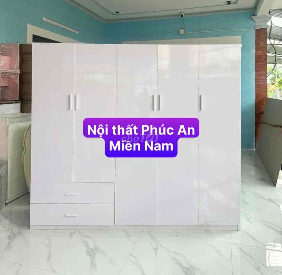 Tủ kt: 200cm_nhựa ĐL _Bảo hành 1 năm_đủ màu_5 cánh