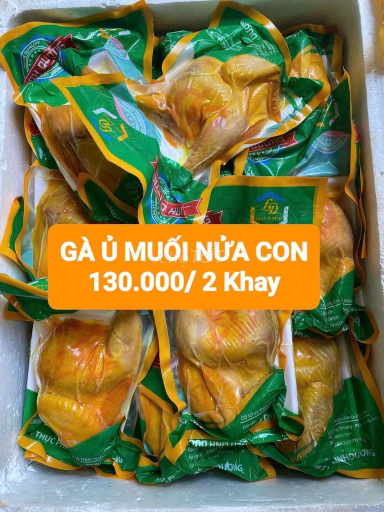2 khay gà ủ muối nửa con. Mua bán Đồ ăn, thực phẩm và các loại khác tại Quận Gò Vấp Tp Hồ Chí Minh được đăng bởi Lê Thị Nguyệt Ánh hình 1