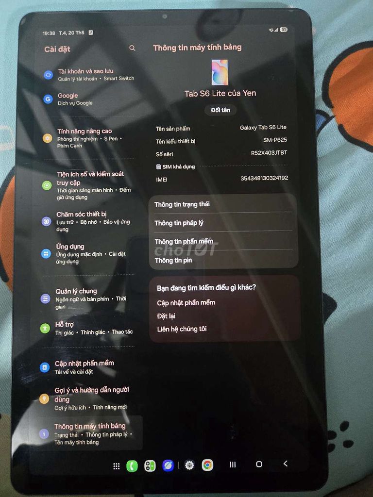 Samsung Galaxy Tab S6 Lite Đen. Mua bán Máy tính bảng tại Quận Gò Vấp Tp Hồ Chí Minh được đăng bởi Ngọc Thúy  hình 1