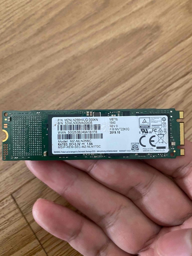 Ổ cứng Ssd Samsung 256G chuẩn M2 2280 sẵn Win 10