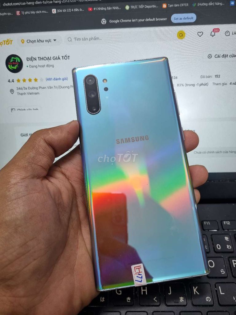 SAMSUNG NOTE 10 PLUS 5G 12GB.512GB ZIN FULL CN. Mua bán Điện thoại tại Quận Bình Thạnh Tp Hồ Chí Minh được đăng bởi Dân Mobile hình 1