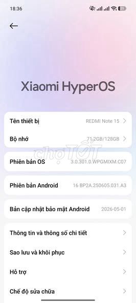 Xiaomi Redmi Note 15 128GB Xám. Mua bán Điện thoại tại Quận 1 Tp Hồ Chí Minh được đăng bởi Hội Đồ Điện Tử hình 1
