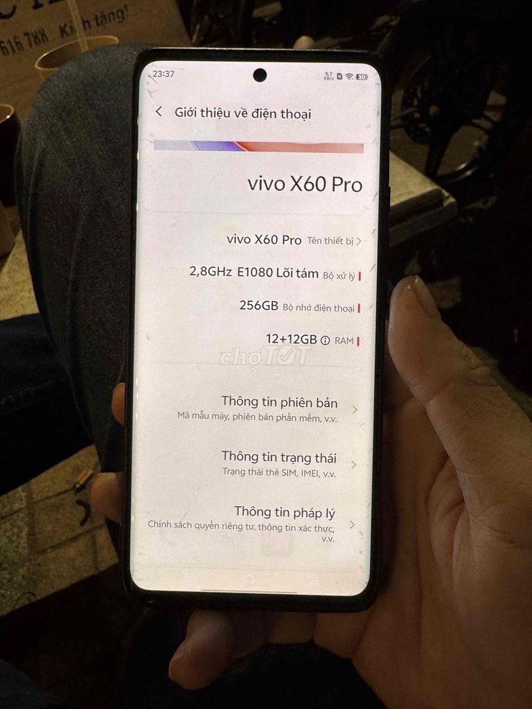 Vivo X60 Pro 256GB Đã qua sử dụng. Mua bán Điện thoại tại Thành phố Bến Tre Bến Tre được đăng bởi Tài hình 1