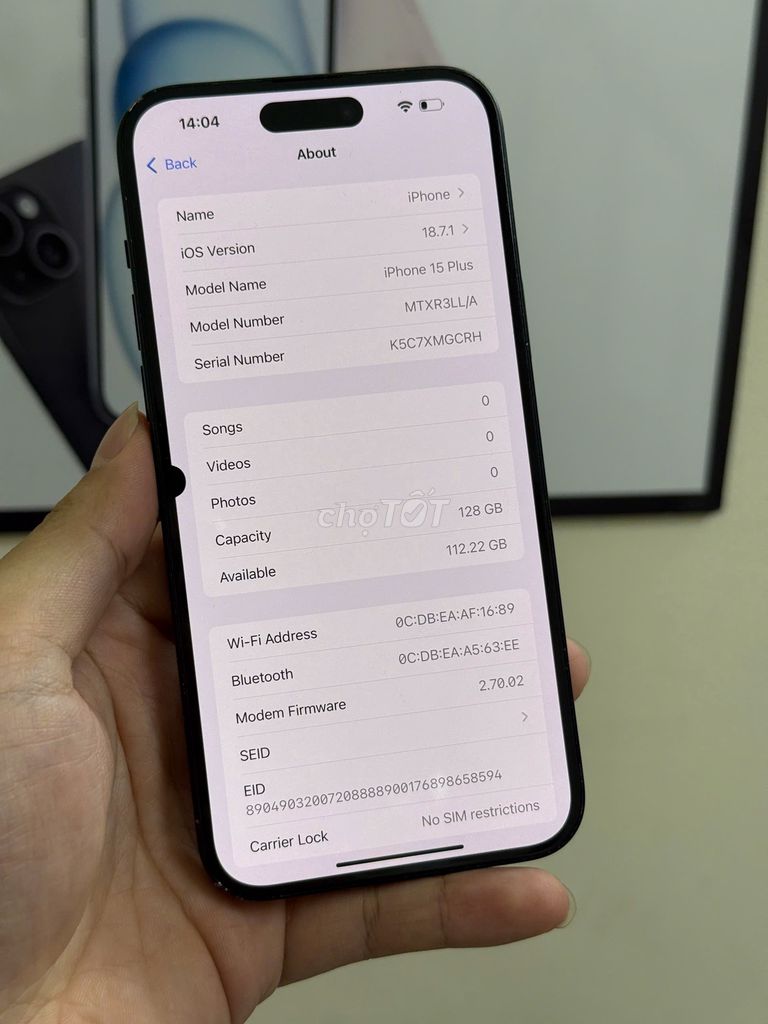 😘15plus quốc tế 128gb zin màn mực nhỏ như ảnh. Mua bán Điện thoại tại Quận Thanh Xuân Hà Nội được đăng bởi Thành Vũ Mobile hình 5
