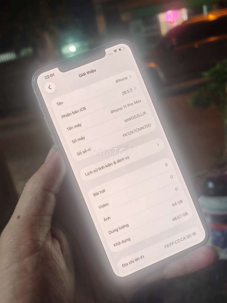 Apple iPhone 11 Pro Max 64GB Trắng Đã sử dụng. Mua bán Điện thoại tại Quận Bình Tân Tp Hồ Chí Minh được đăng bởi nguyễn sang  hình 1
