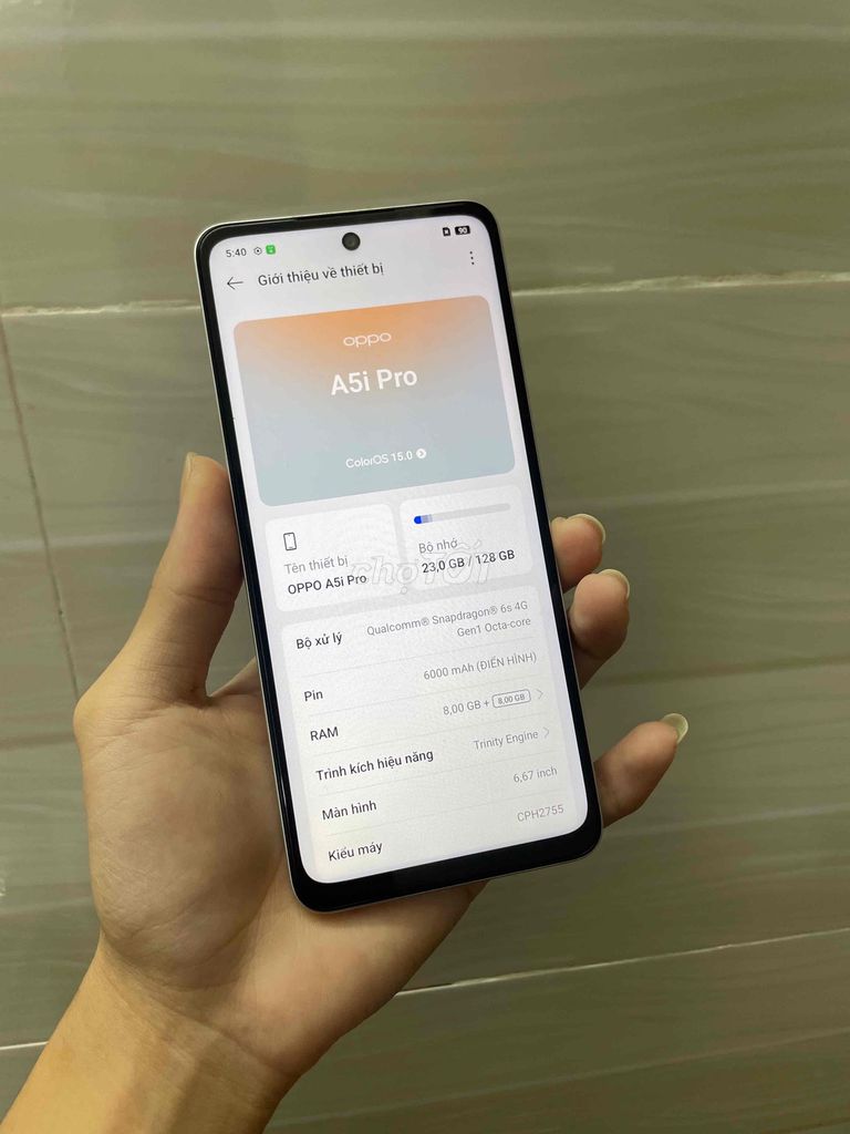 Oppo A5i Pro 8GB/128GB Trắng. Mua bán Điện thoại tại Quận Kiến An Hải Phòng được đăng bởi Hoàng  hình 1