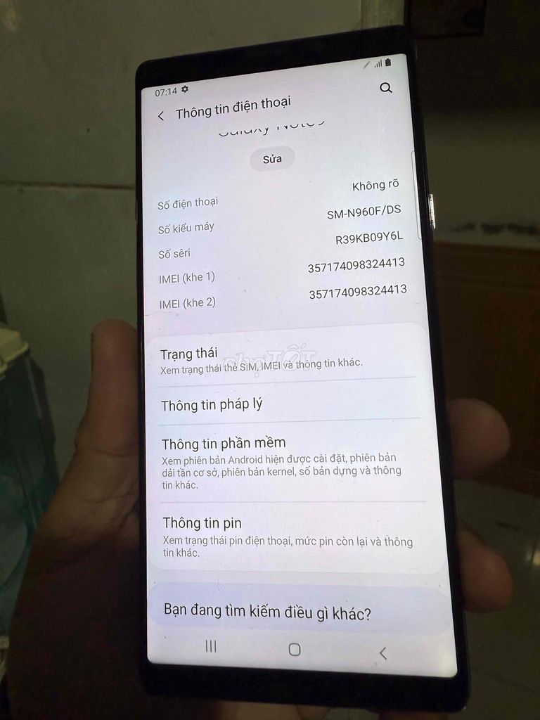 Samsung Note 9 128GB Hàn Quốc, Grab ok. Mua bán Điện thoại tại Quận Cẩm Lệ Đà Nẵng được đăng bởi Mylinh hình 1