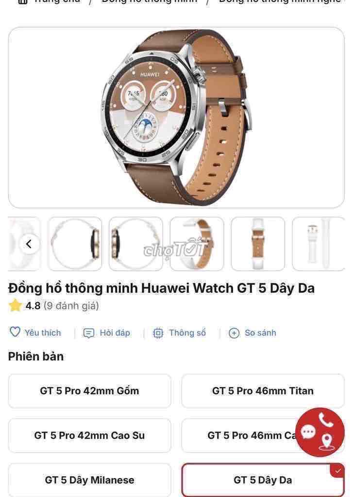 Huawei Watch GT 5 Dây da Nâu 46mm. Mua bán Thiết bị đeo thông minh tại Quận Bình Thuỷ Cần Thơ được đăng bởi Thanh Phương hình 1