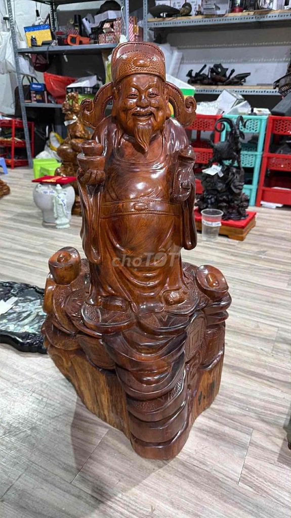 Tượng phong thủy Gỗ Nâu đỏ 80cm. Mua bán Đồ sưu tầm, đồ cổ tại Huyện Krông Pắc Đắk Lắk được đăng bởi Trung tài hình 1