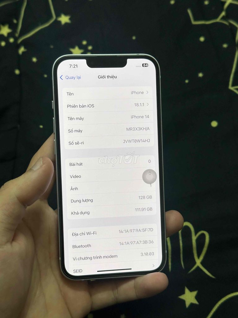 ip14 128gb full cn máy đẹp 99 keeng