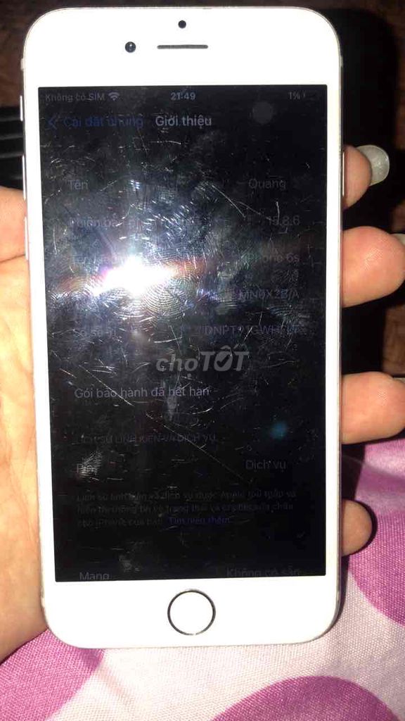Apple iPhone 6s Bạc Nguyên zin. Mua bán Điện thoại tại Huyện Kim Thành Hải Dương được đăng bởi Nguyễn Dũng hình 1