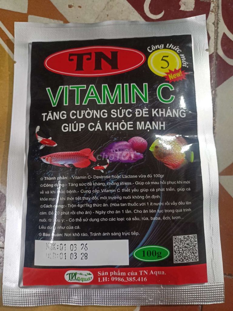 Thức ăn bổ sung TN Aqua Vitamin C. Mua bán Phụ kiện, Thức ăn, Dịch vụ tại Huyện Đông Anh Hà Nội được đăng bởi Ngư Vịnh  hình 1