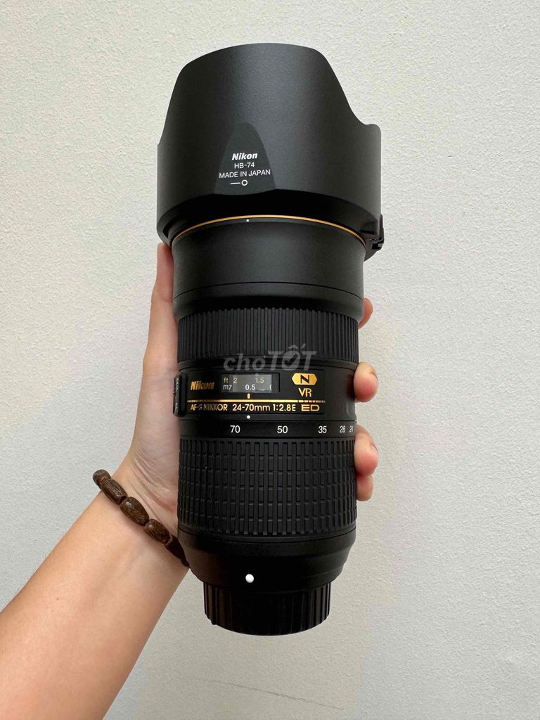 Nikon 24-70mm F2.8E VR Nano fullbox đẹp 99% US.