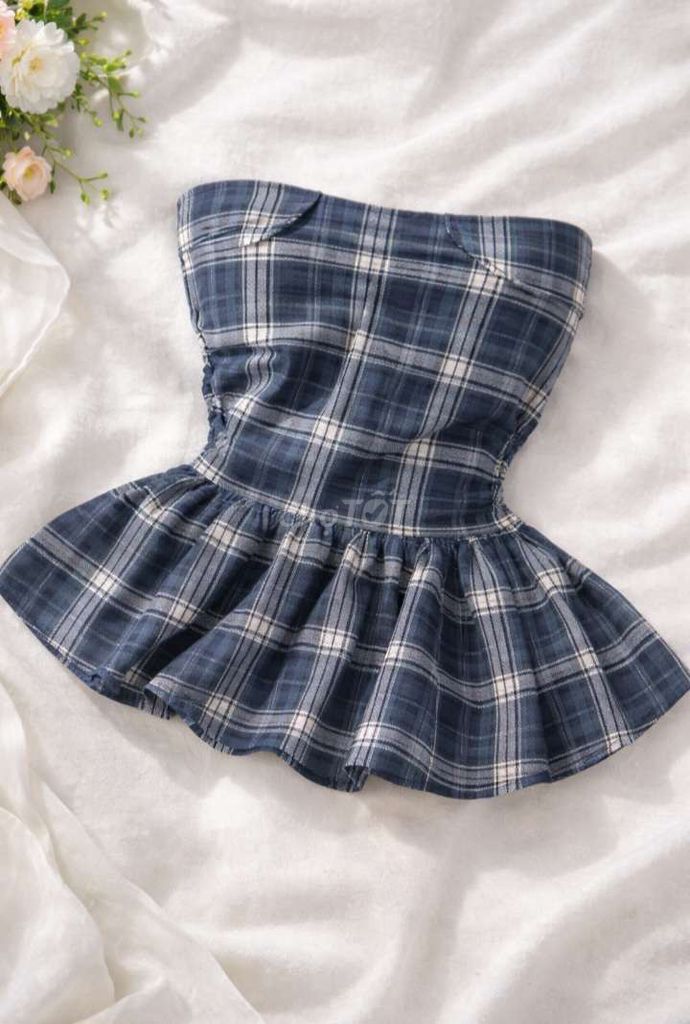 Áo quây nữ kẻ caro. Mua bán Quần áo tại Huyện Đông Hưng Thái Bình được đăng bởi Hi si cồ nè hình 1