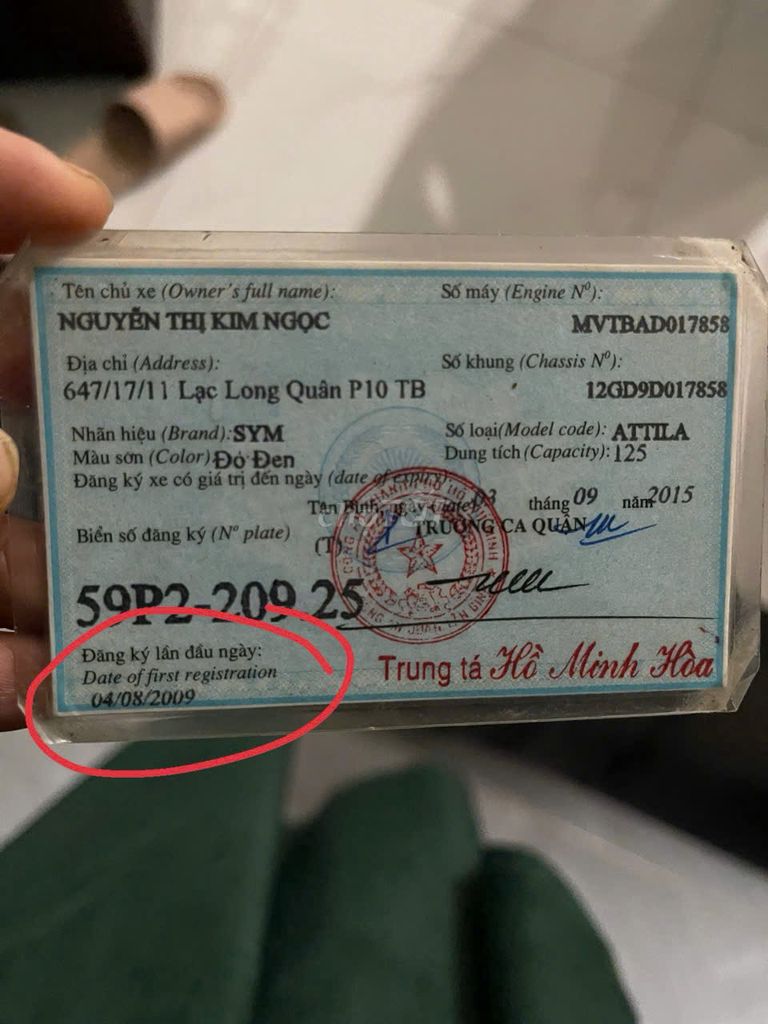 Bán xe Attila giấy tờ đầy đủ, biển số HCM.. Mua bán Xe máy tại Quận 12 Tp Hồ Chí Minh được đăng bởi Phan Văn Hưng hình 4