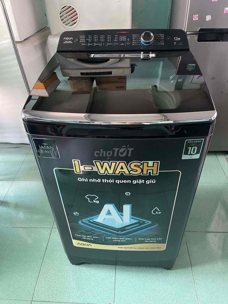 Máy giặt Aqua AQW-FR110JT BK 11kg Đen. Mua bán Máy giặt tại Quận Cẩm Lệ Đà Nẵng được đăng bởi Nguyễn Thị Bích Liên hình 1