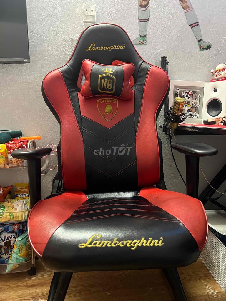 Ghế gaming Lamborghini Da cao cấp Đỏ đen. Mua bán Bàn ghế tại Quận Hai Bà Trưng Hà Nội được đăng bởi ứng quốc dương hình 1