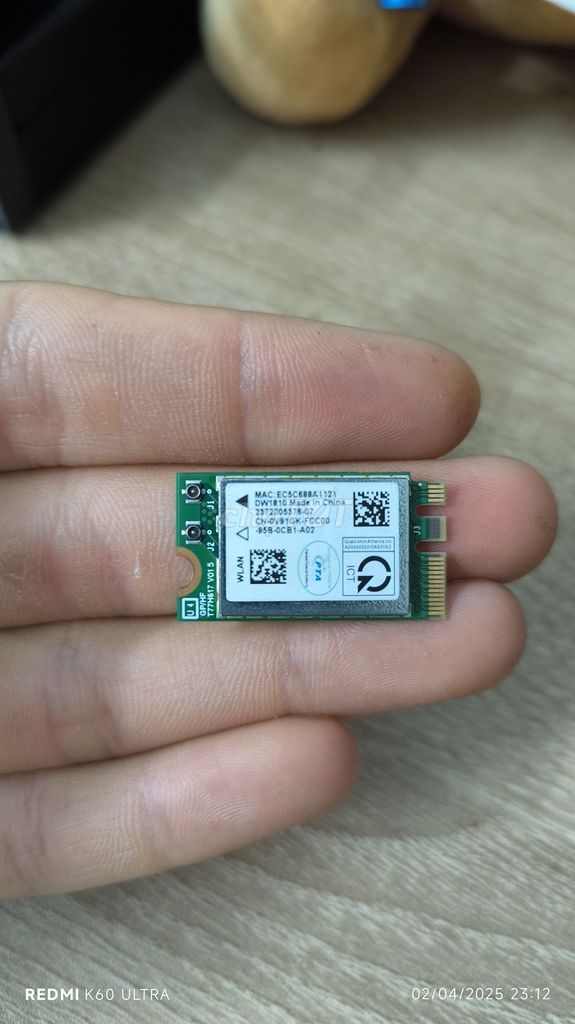 Card wifi + bluetooth qualcomm hỗ trợ 2 băng tần