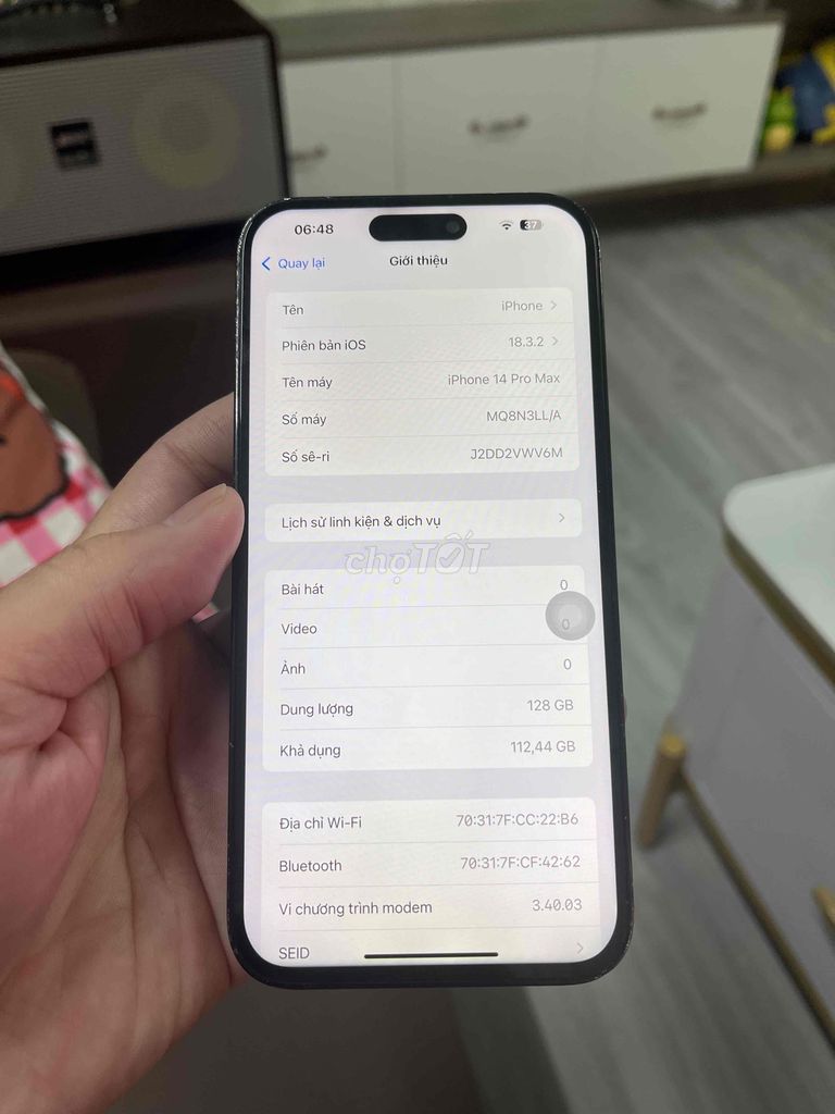 iphone 14 promax 128GB mất face