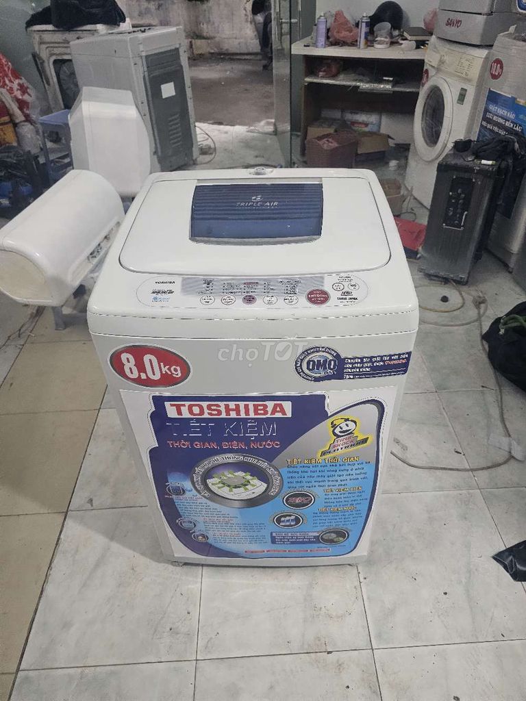 Máy giặt toshiba 8kg,giặt vắt êm,có bảo hành 3thag