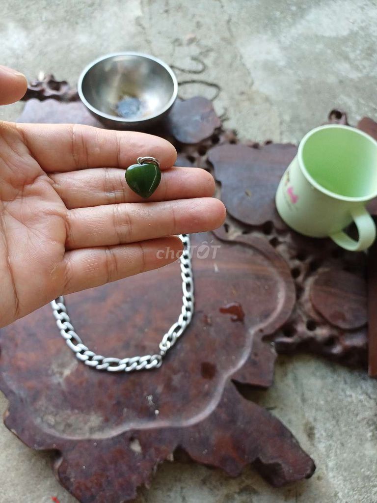 Mặt dây chuyền Ngọc bích Hòa điền. Mua bán Phụ kiện thời trang khác tại Thành phố Đồng Xoài Bình Phước được đăng bởi PN Ngọc Minh hình 1