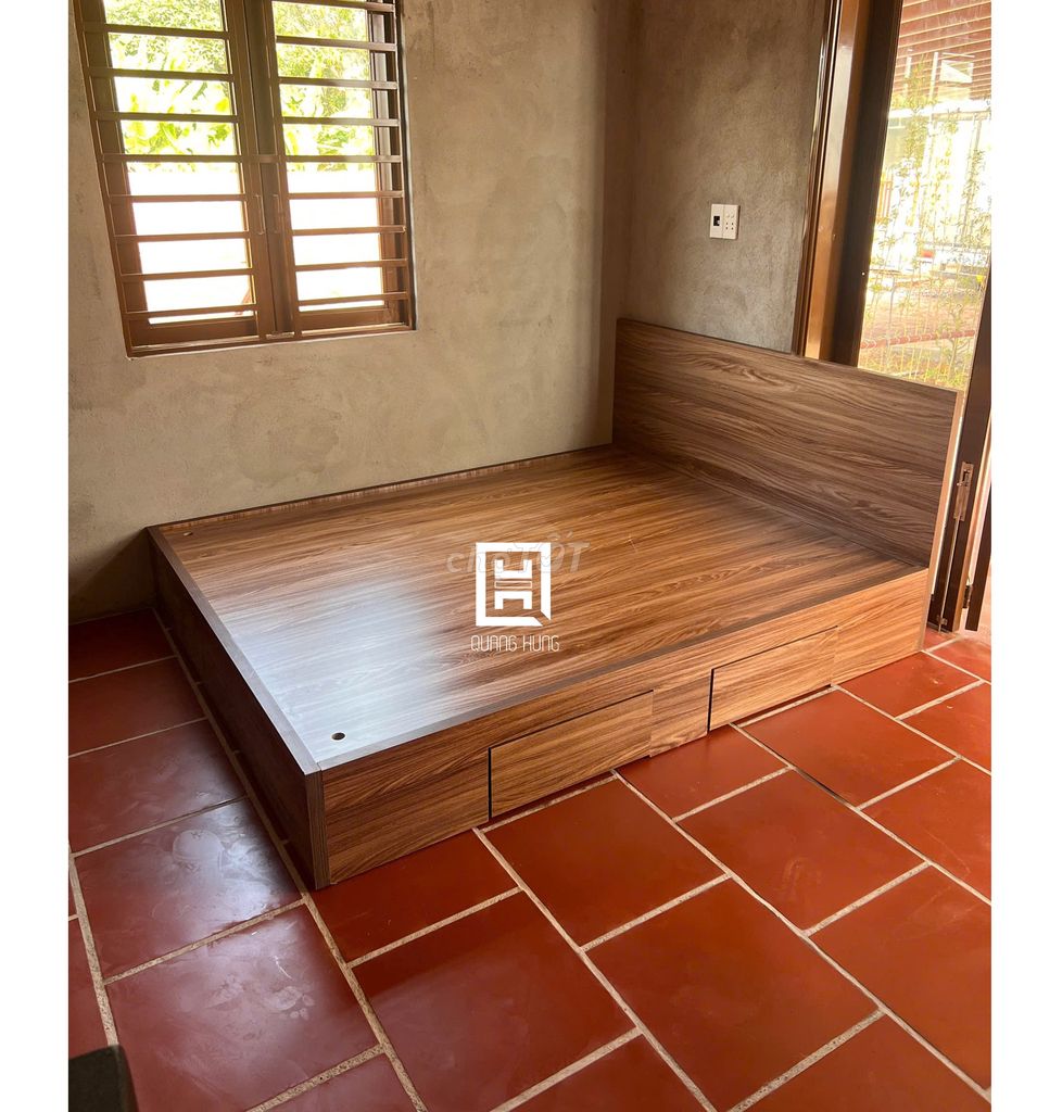 GIƯỜNG GỖ MDF-GIƯỜNG MDF-GIƯỜNG MDF-GIƯỜNG GỖ MDF. Mua bán Giường, chăn ga gối nệm tại Huyện Long Thành Đồng Nai được đăng bởi Nội Thất Quang Hùng TD hình 1