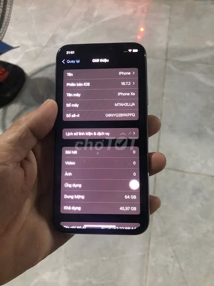 iPhone XS 64GB Đen Đã sử dụng. Mua bán Điện thoại tại Quận 12 Tp Hồ Chí Minh được đăng bởi Hội Đồ Điện Tử hình 1