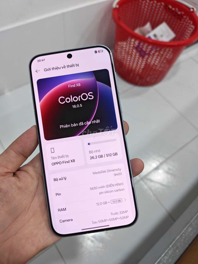 OPPO Find X8 12/512GB Pin 95 Fullbox. Mua bán Điện thoại tại Quận Gò Vấp Tp Hồ Chí Minh được đăng bởi Vân hình 1