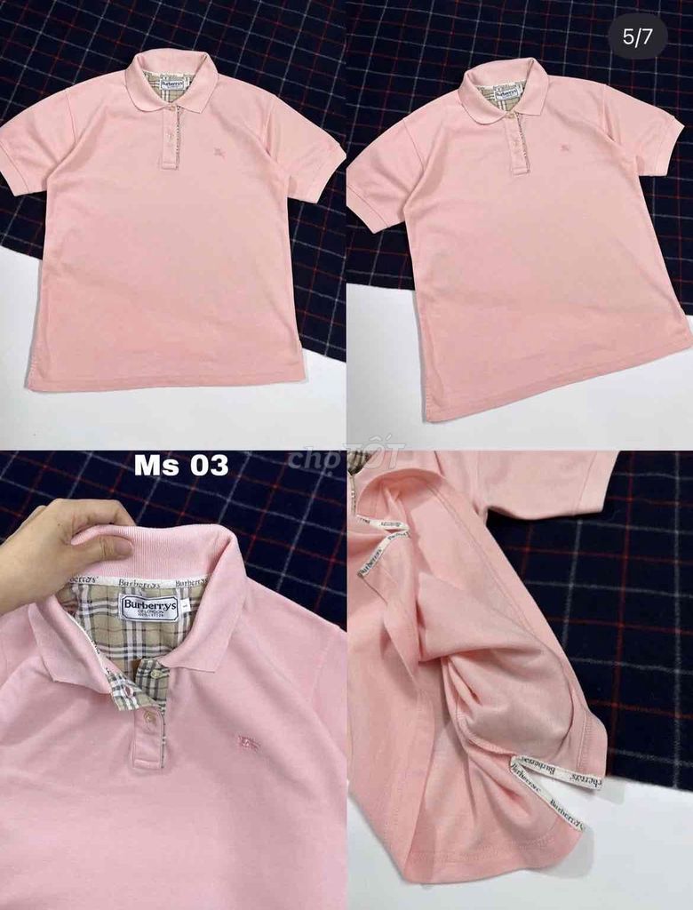 Áo polo Burberry Hồng unisex. Mua bán Quần áo tại Thành phố Đà Lạt Lâm Đồng được đăng bởi Phan Viết Ngọc hình 1