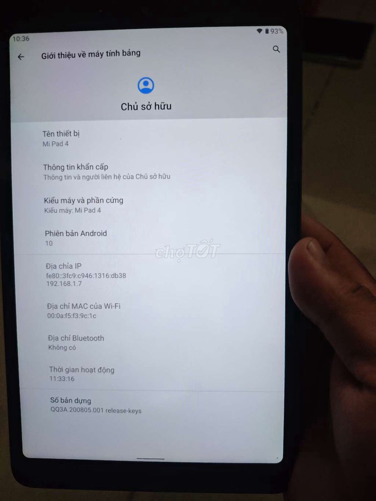 Xiaomi Mi Pad 4 Đen 4GB/64GB. Mua bán Máy tính bảng tại Quận Bình Tân Tp Hồ Chí Minh được đăng bởi Minh Phúc hình 1