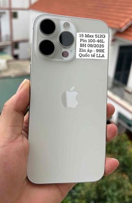 15 Pm 512G BH apple 09/2025. Mua bán Điện thoại tại Thành phố Vũng Tàu Bà Rịa - Vũng Tàu được đăng bởi An Store