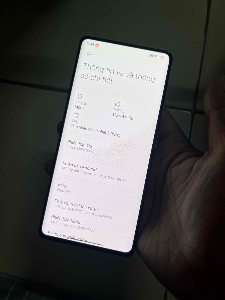 Xiaomi Mi Mix 4 256GB Trắng. Mua bán Điện thoại tại Huyện Hóc Môn Tp Hồ Chí Minh được đăng bởi Tuấn Đồ Dõm hình 1