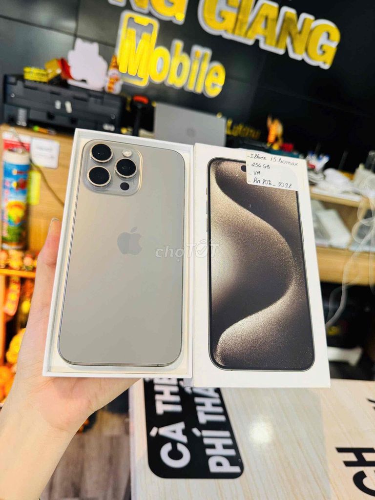 iPhone 15 Pro Max 256GB(V/n) giá cực iu❤️. Mua bán Điện thoại tại Thành phố Bến Tre Bến Tre được đăng bởi HươngGiangmobile hình 1