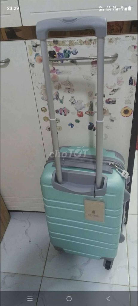 Vali kéo Eddas 20 inch Xanh ngọc. Mua bán Túi xách tại Quận 7 Tp Hồ Chí Minh được đăng bởi mẹ Cà rốt hình 1