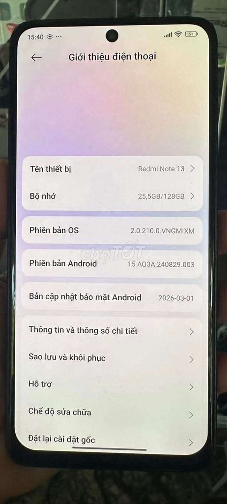 Xiaomi Redmi Note 13 4G 8GB/128GB Đen. Mua bán Điện thoại tại Quận Cẩm Lệ Đà Nẵng được đăng bởi Nguyễn Long hình 1