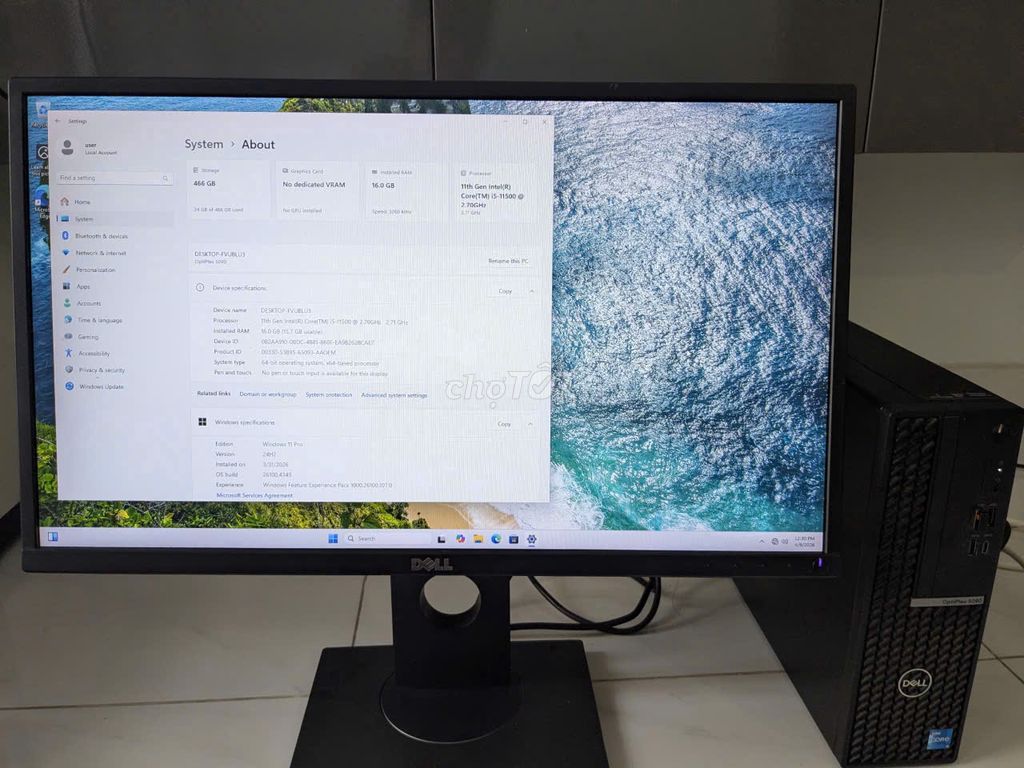 PC Dell OptiPlex 5090 SFF và Monitor Dell P2417H. Mua bán Máy tính để bàn tại Huyện Bình Chánh Tp Hồ Chí Minh được đăng bởi Phúc  hình 1