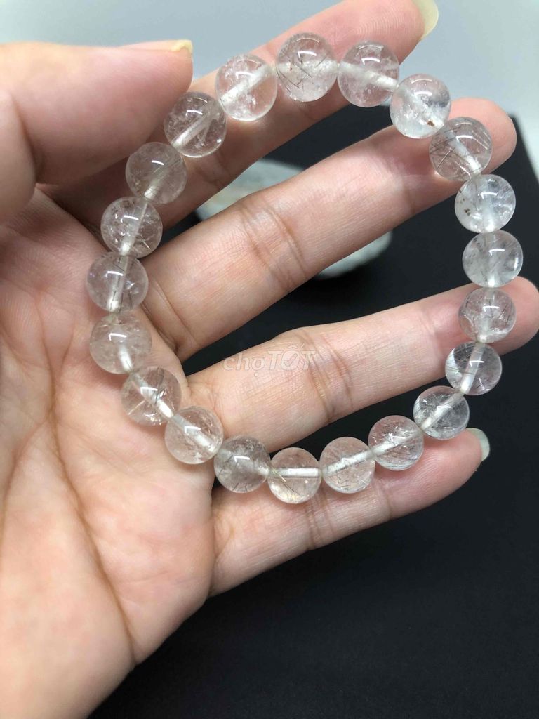 Vòng đá thạch anh  trắng tự nhiên 600k. Mua bán Đồ sưu tầm, đồ cổ tại Quận Tân Bình Tp Hồ Chí Minh được đăng bởi Xu Xu 68 hình 1
