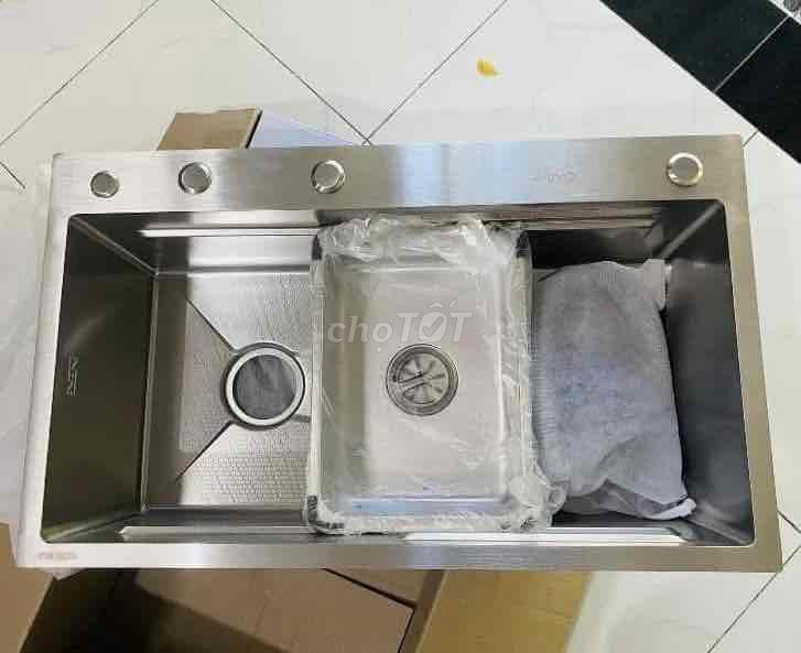 THANH LÝ CHẬU RỬA CHÉN BÁT INOX 1 HỘC LỚN