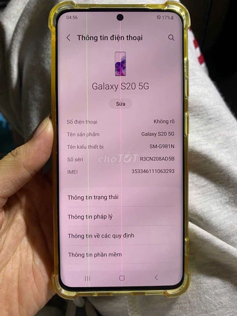  Galaxy S20 5G 128GB zin toàn bộ giá rẻ . Mua bán Điện thoại tại Quận 8 Tp Hồ Chí Minh được đăng bởi Thiên Hòa mobile  hình 1