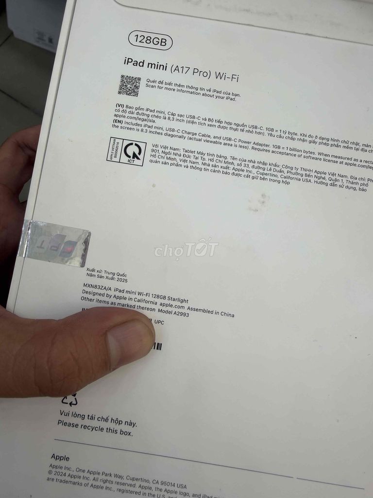 Apple iPad mini (A17 Pro) 128GB Starlight. Mua bán Máy tính bảng tại Quận Hải Châu Đà Nẵng được đăng bởi Hùng Anh hình 1