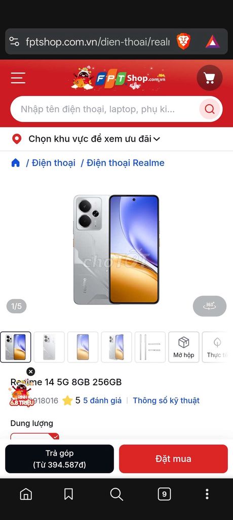 Realme 14 5G 256GB Bạc. Mua bán Điện thoại tại Huyện Hớn Quản Bình Phước được đăng bởi Lee hình 1