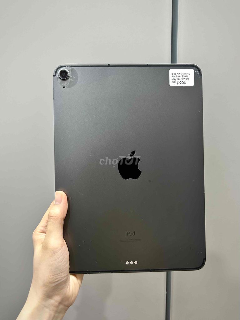 Apple iPad Air 4 64GB 4G/WiFi Gray Pin zin 95. Mua bán Máy tính bảng tại Huyện Hóc Môn Tp Hồ Chí Minh được đăng bởi SIRI STORE HCM hình 1
