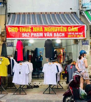 🏡 CHO THUÊ NHÀ NGUYÊN CĂN MẶT TIỀN NGAY CHỢ PHẠM VĂN BẠCH – GÒ VẤP
