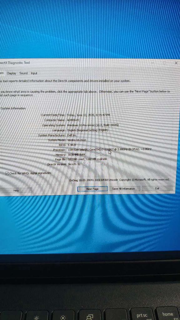 Dell Vostro 15 3510 i7-1165G7 16GB/512GB Đen. Mua bán Laptop tại Huyện Thống Nhất Đồng Nai được đăng bởi Huỳnh Đặng Trường Giang hình 1
